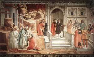 Fra Filippo Lippi - Disputation in the Synagogue 1452-65