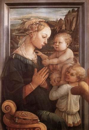 Fra Filippo Lippi - Madonna with the Child and two Angels 1465