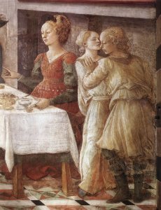 Herod's Banquet (detail-2) 1452-65