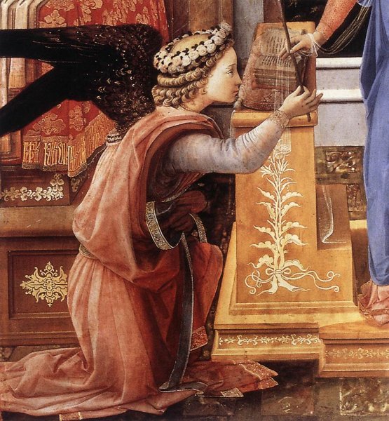 The Annunciation with two Kneeling Donors (detail-1) c. 1440